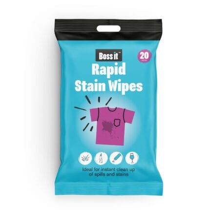 Boss it Rapid Stain Remover Wipes (Pack of 20)